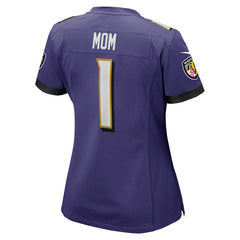 Number 1 Mom Baltimore Ravens Women's Game Jersey - Purple Jerseys
