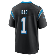 Number 1 Dad Carolina Panthers Game Jersey - Black Jerseys