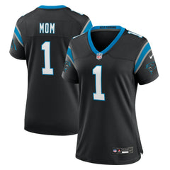 Number 1 Mom Carolina Panthers Women's Game Jersey - Black Jerseys