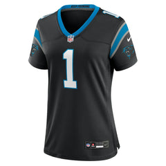 Number 1 Mom Carolina Panthers Women's Game Jersey - Black Jerseys