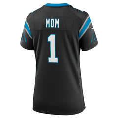 Number 1 Mom Carolina Panthers Women's Game Jersey - Black Jerseys