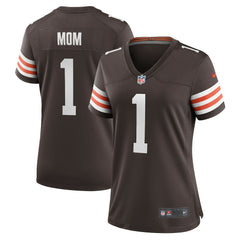 Number 1 Mom Cleveland Browns Women's Game Jersey - Brown Jerseys