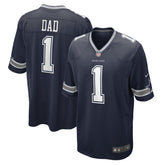Number 1 Dad Dallas Cowboys Game Jersey - Navy Jerseys