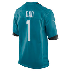 Number 1 Dad Jacksonville Jaguars Game Jersey - Teal Jerseys