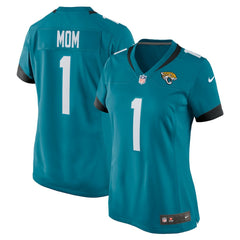 Number 1 Mom Jacksonville Jaguars Women's Game Jersey - Teal Jerseys