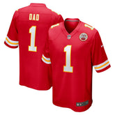 Number 1 Dad Kansas City Chiefs Game Jersey - Red Jerseys