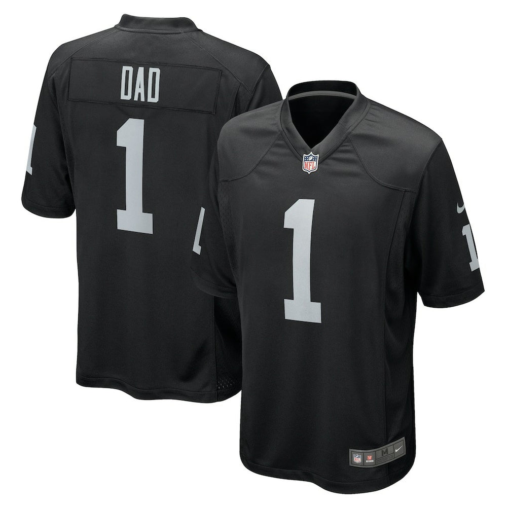 Number 1 Dad Las Vegas Raiders Game Jersey - Black Jerseys
