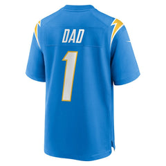 Number 1 Dad Los Angeles Chargers Game Jersey - Powder Blue Jerseys