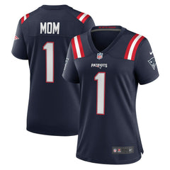 Number 1 Mom New England Patriots Women's Game Jersey - Navy Jerseys