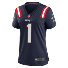 Number 1 Mom New England Patriots Women's Game Jersey - Navy Jerseys