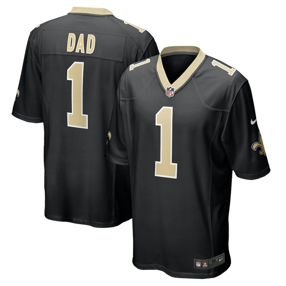 Number 1 Dad New Orleans Saints Game Jersey - Black Jerseys
