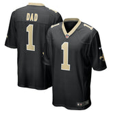 Number 1 Dad New Orleans Saints Game Jersey - Black Jerseys