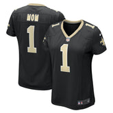 Number 1 Mom New Orleans Saints Women's Game Jersey - Black Jerseys