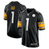 Number 1 Dad Pittsburgh Steelers Game Jersey - Black Jerseys