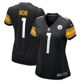 Number 1 Mom Pittsburgh Steelers Women's Game Jersey - Black Jerseys