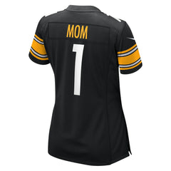 Number 1 Mom Pittsburgh Steelers Women's Game Jersey - Black Jerseys