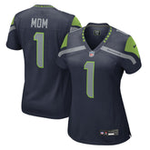Number 1 Mom Seattle Seahawks Women's Game Jersey - College Navy Jerseys