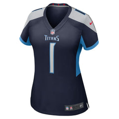 Number 1 Mom Tennessee Titans Women's Game Jersey - Navy Jerseys