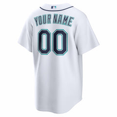 Seattle Mariners Nike Home Replica Custom Jersey - White Jerseys