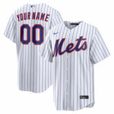 New York Mets Nike Home Replica Custom Jersey - White Jerseys