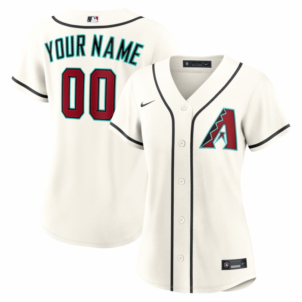 Arizona Diamondbacks Nike Women's Home Replica Custom Jersey - Cream Jerseys