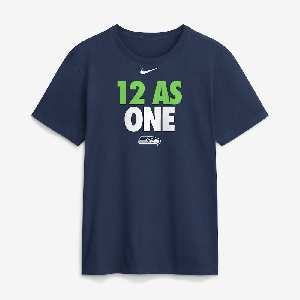 Seattle Seahawks 12 As One T-Shirt - Navy T-shirts