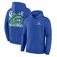 Seattle Seahawks Classic Scribble Legacy Fleece Hoodie - Royal Hoodies