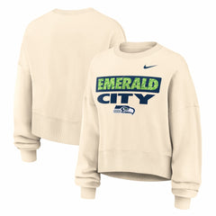 Seattle Seahawks Women's Deep Threat Phoenix Sweatshirt - Natural Sweatshirts