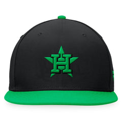 Houston Astros Fanatics Lucky Snapback Hat - Black/Kelly Green Hats