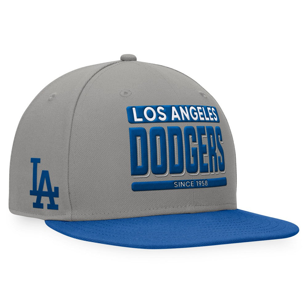 Los Angeles Dodgers Fanatics Line Drive Two-Tone Snapback Hat - Gray/Royal Hats