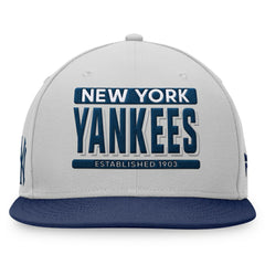 New York Yankees Fanatics Line Drive Two-Tone Snapback Hat - Gray/Navy Hats