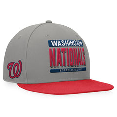 Washington Nationals Fanatics Line Drive Two-Tone Snapback Hat - Gray/Red Hats