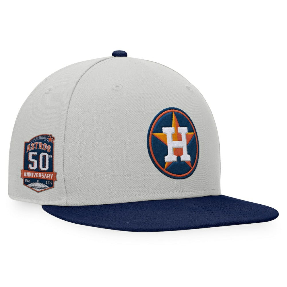 Houston Astros Fanatics Glory Days Two-Tone Snapback Hat - Gray/Navy Hats