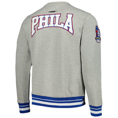 Philadelphia 76ers Pro Standard Crest Emblem Pullover Sweatshirt Heather Gray