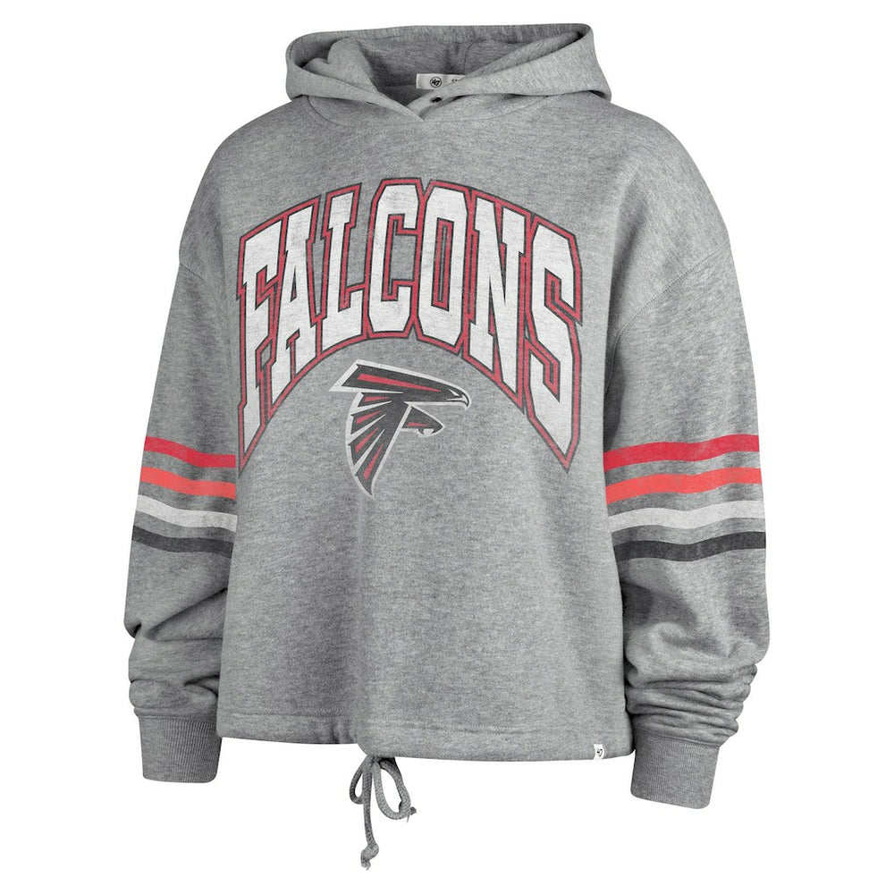 Atlanta Falcons '47 Women's Upland Bennett Pullover Hoodie - Heather Gray Hoodies