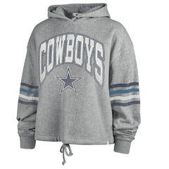 Dallas Cowboys '47 Women's Upland Bennett Pullover Hoodie - Heather Gray Hoodies
