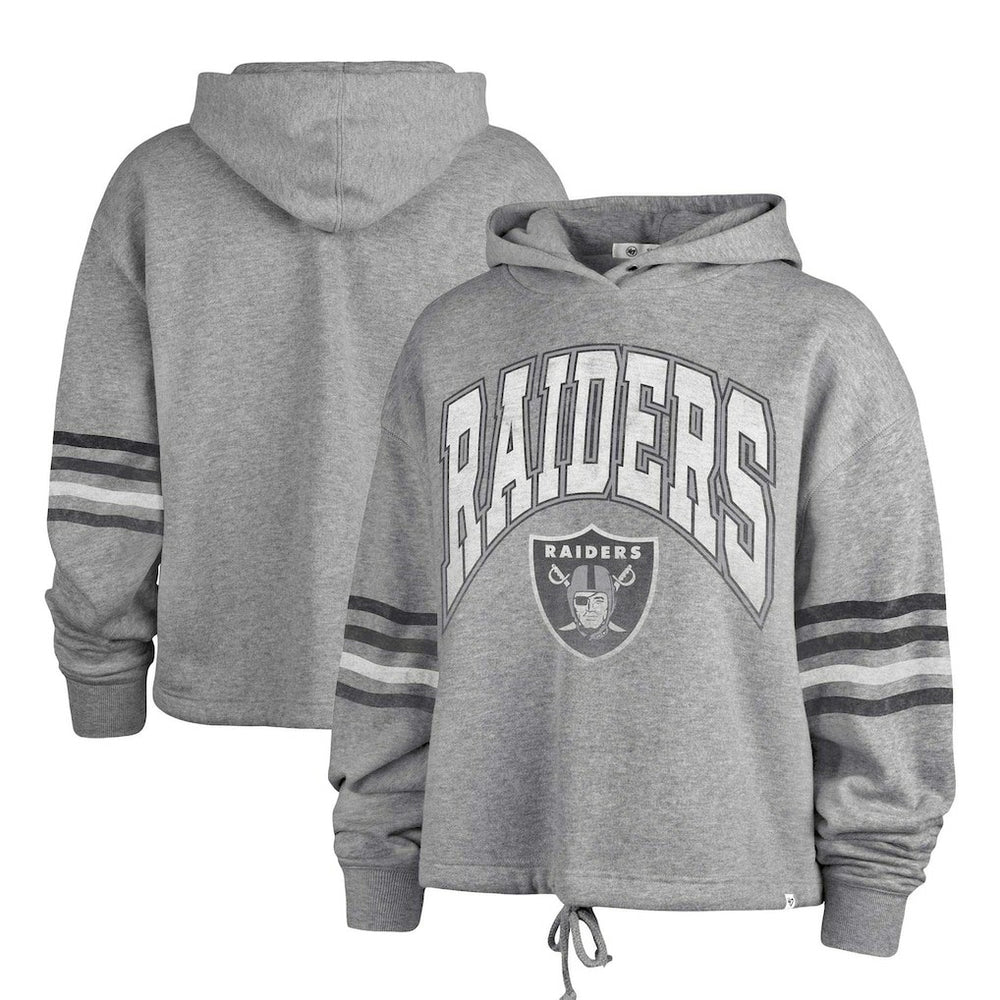 Las Vegas Raiders '47 Women's Upland Bennett Pullover Hoodie - Heather Gray Hoodies