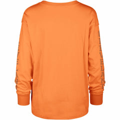Cleveland Browns '47 Women's Tom Cat Lightweight Long Sleeve T-Shirt - Orange T-shirts