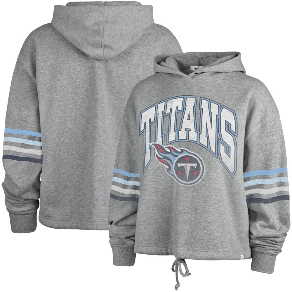 Tennessee Titans '47 Women's Upland Bennett Pullover Hoodie - Heather Gray Hoodies