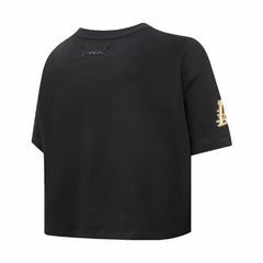 Los Angeles Lakers Pro Standard Women's Holiday Glam Boxy T-Shirt Black