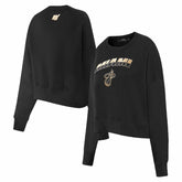 Miami Heat Pro Standard Women's Glam Cropped Pullover Sweatshirt - Black