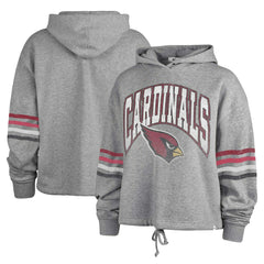 Arizona Cardinals '47 Women's Upland Bennett Pullover Hoodie - Heather Gray Hoodies