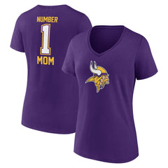 Minnesota Vikings Women's Mother's Day V-Neck T-Shirt - Purple T-shirts