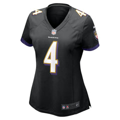 Zay Flowers Baltimore Ravens Women's Alternate Game Jersey - Black Jerseys