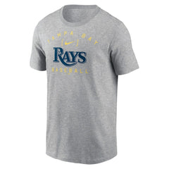 Tampa Bay Rays Nike Home Team Athletic Arch T-Shirt - Heather Gray T-shirts