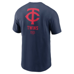 Minnesota Twins Nike Large Logo Back Stack T-Shirt - Navy T-shirts