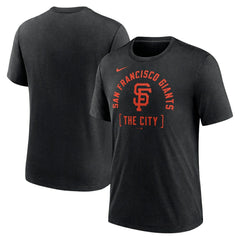 San Francisco Giants Nike Swing Big Tri-Blend T-Shirt - Heather Black T-shirts