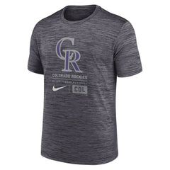 Colorado Rockies Nike Large Logo Velocity T-Shirt - Black T-shirts