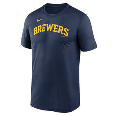 Milwaukee Brewers Nike Legend Fuse Wordmark T-Shirt - Navy T-shirts