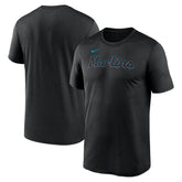 Miami Marlins Nike Legend Fuse Wordmark T-Shirt - Black T-shirts